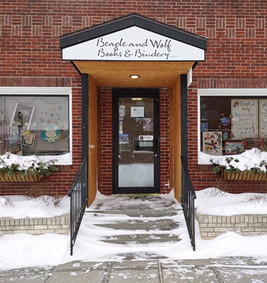 Beagle and Wolf Books & Bindery storefront