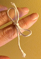 String on a finger