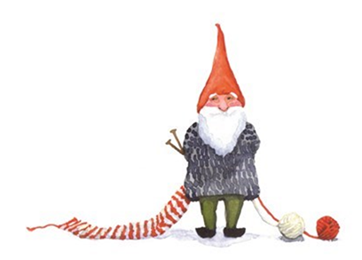 Elf with knitting