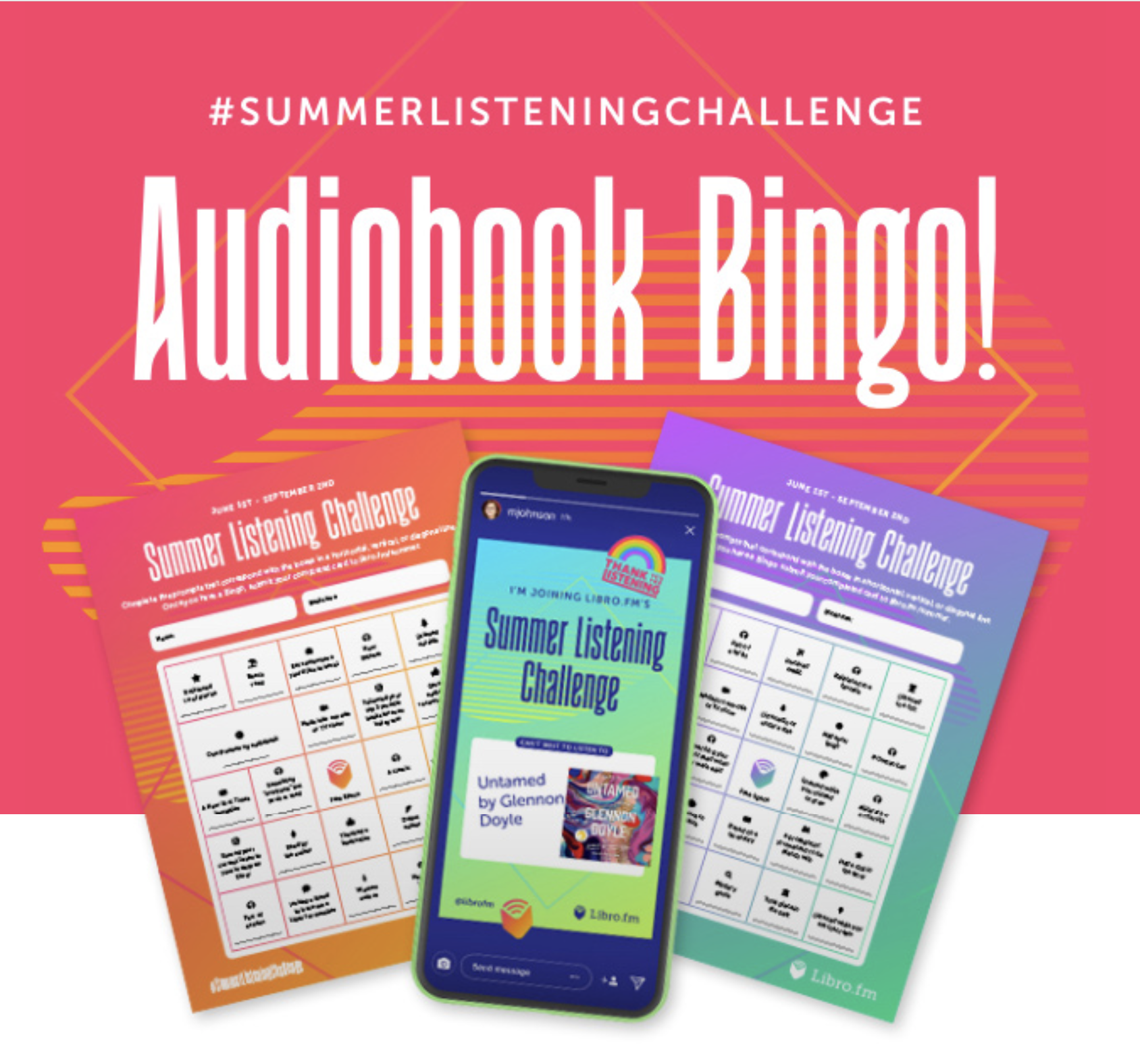#summerlisteningchallenge Audiobook Bingo!
