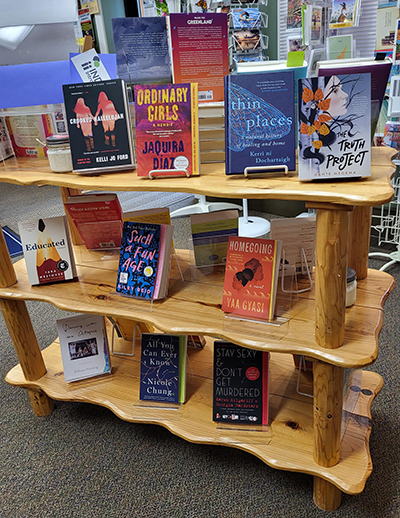 display of books